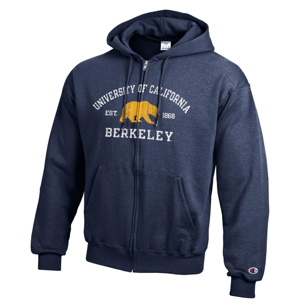 UC Berkeley Bear Est 1868 Zip Hoodie Sweater